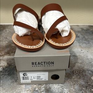 Kenneth Cole Reaction Tan Leather Sandals